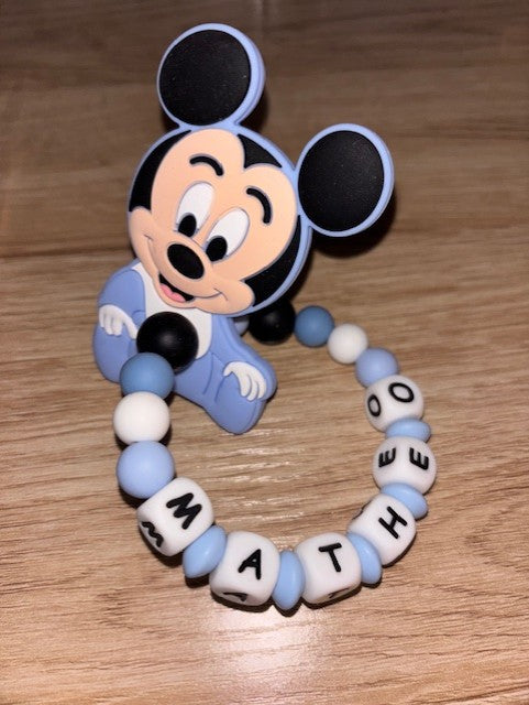 Anneau de dentition Mickey Bleu